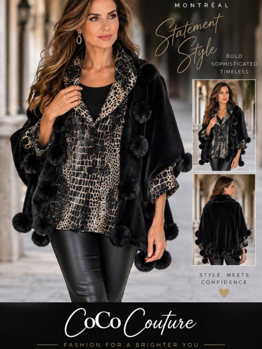 263213 Knit Jacket Black & Coco Jacket by FRANK LYMAN